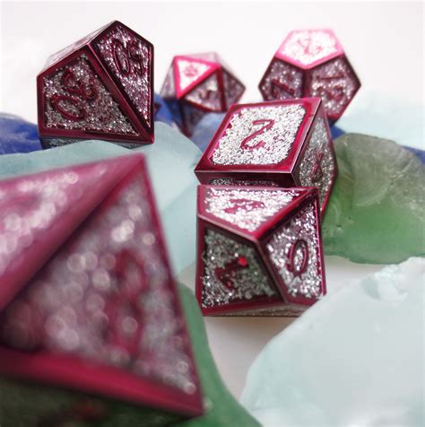 Pink Metal Dice Set - THE SHOOT