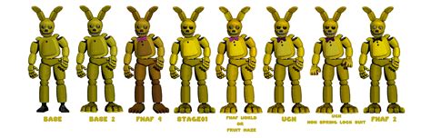 Multiple Spring Bonnie Versions Edit (Complete) by GoldenRichard93 on ...