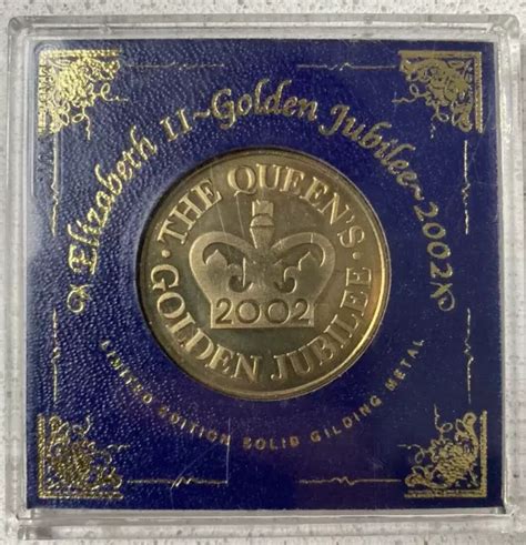 GOLDEN JUBILEE COIN 2002 Elizabeth II Queen Limited Edition Solid ...