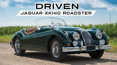 JAGUAR XK140 ROADSTER 1956 - Test Drive in top gear - Engine sound ...