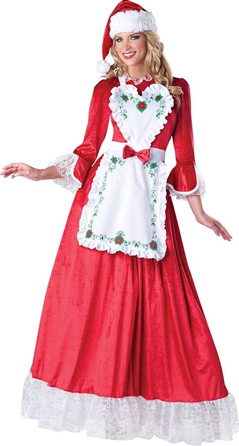 Adult Mrs. Claus Costumes and Accessories | Deluxe dress, Santa dress ...