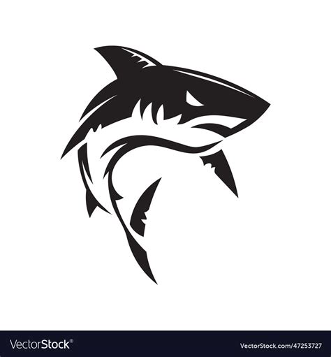 Abstract simple shark logo Royalty Free Vector Image