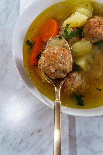 Russian Frikadeller Meatball Soup Stock Photo - Download Image Now ...