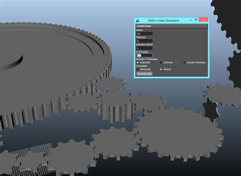 Gear Model and Animation Script for Maya - Free Animation Scripts ...