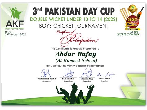 Cricket Tournament Certificate Design by faizan on Dribbble