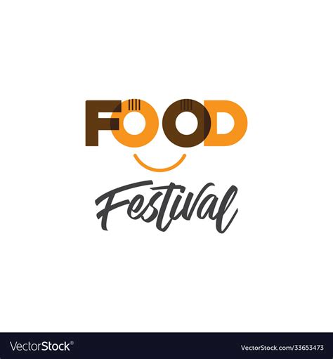 Food festival logo template design Royalty Free Vector Image