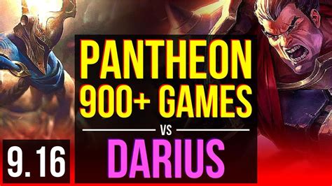 PANTHEON vs DARIUS (TOP) | 4 early solo kills, 900+ games | Korea ...