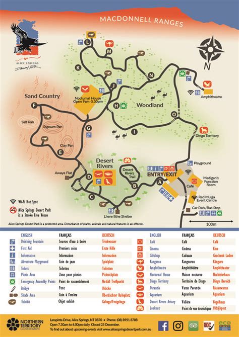 Park map - Alice Springs Desert Park