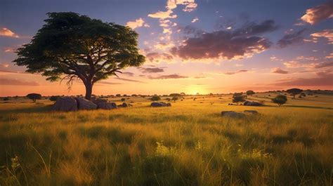 Savanna Sunset Stock Photos, Images and Backgrounds for Free Download