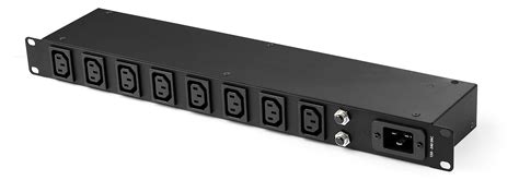 8 Outlet Horizontal 1RU Rack Mount PDU Power Strip for Network Server ...