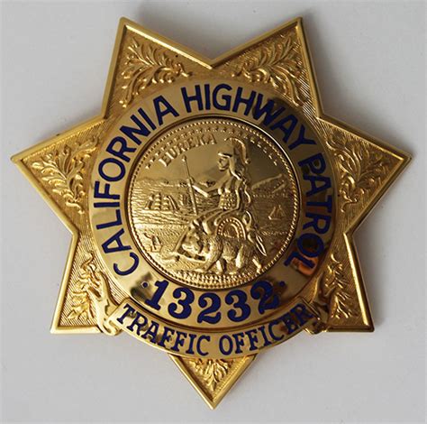 Ca 1989 California Highway Patrol 'Rejected' Badge by Williams ...