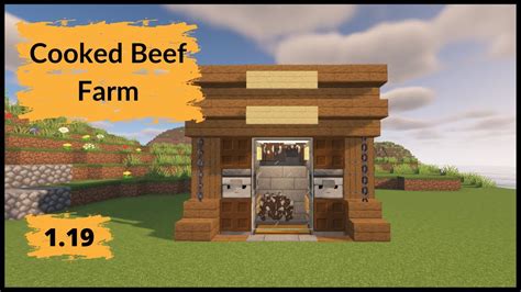 Minecraft : Cooked Beef Farm || Steak farm Minecraft - YouTube