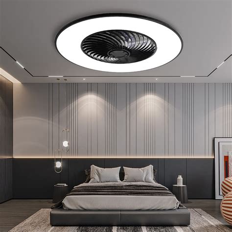 YANASO Ceiling Fan with Light Modern Bladeless Ceiling Fan with Remote ...