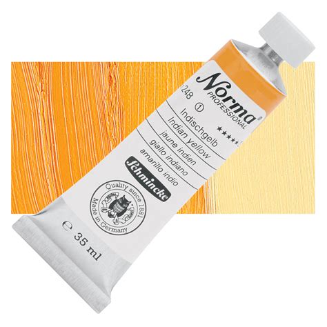 Schmincke Norma Professional Oil Paint - Indian Yellow, 35 ml, Tube ...