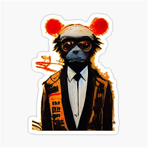 "Monkey in a suit meme" Sticker for Sale by KENDENICE | Redbubble