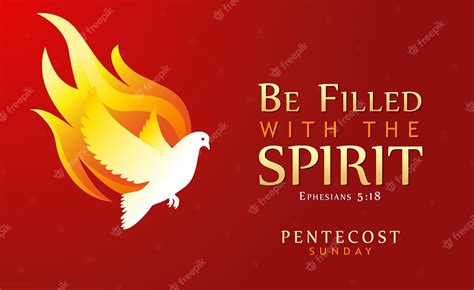 Premium Vector | Be filled with the Spirit church banner for Pentecost ...