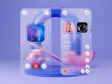 Neumorphic & Glassmorphic Mix Music Player by INEXTURE Solutions ...