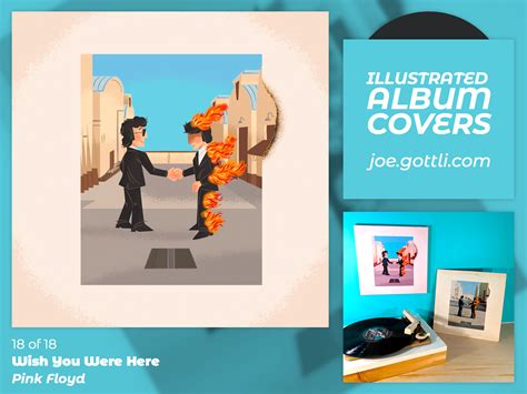 Illustrated Album Covers - Wish You Were Here by Joe Gottli on Dribbble