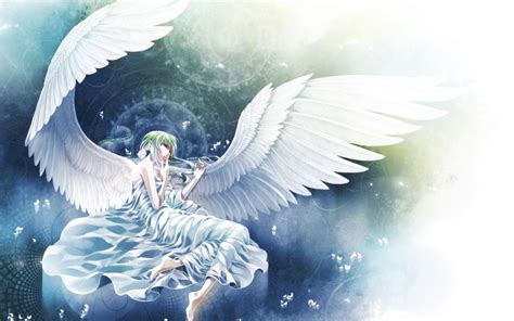 🔥 Download Angel Anime Girl Blue Wings Wallpaper by @matthewm39 | Anime ...