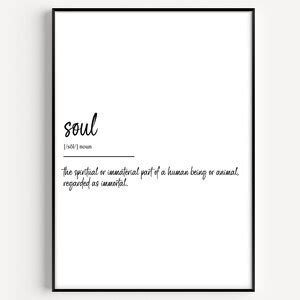 Soul Definition Print - Etsy