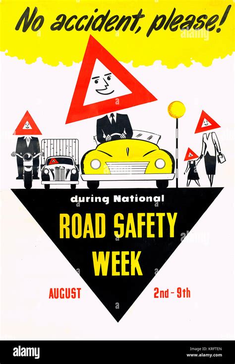 Road Safety Week poster Stock Photo - Alamy