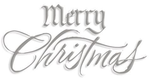 Merry Christmas Silver Snow Text transparent PNG - StickPNG