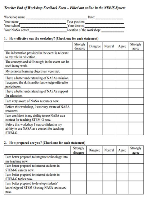 FREE 16+ Teacher Feedback Form Samples in PDF | Ms Word