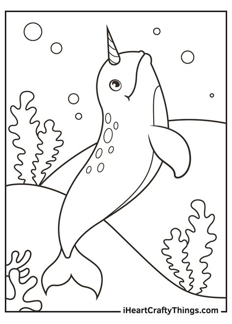 Narwhal Coloring Sheet Coloring Pages