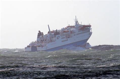 Shetland ferry in storm 5th Feb 2013 from Warebeth, Orkney (© Charles ...