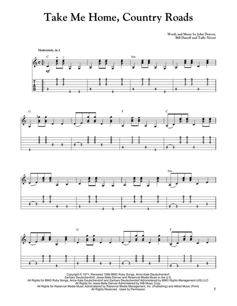 Take Me Home, Country Roads | Sheet Music Direct