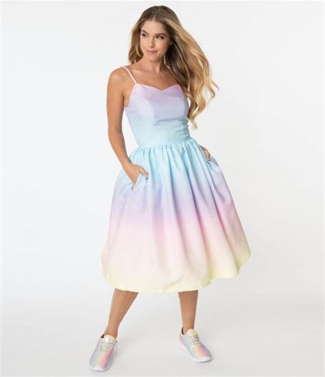 Rainbow pastel dress