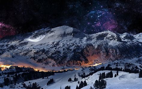 Winter Mountains Hd Wallpaper