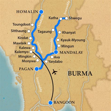 River Cruise Itinerary for Chindwin and Upper Irrawaddy Downstream ...