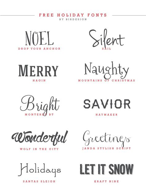 Best Christmas Fonts On Word