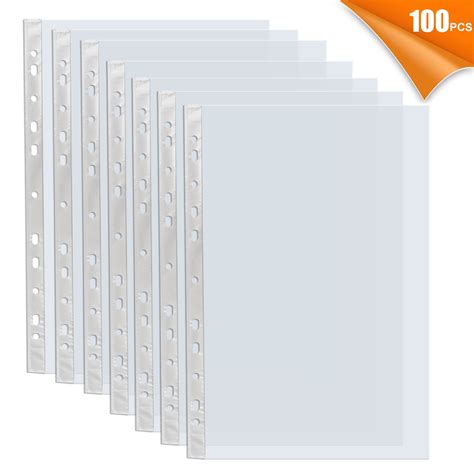 Sheet Protector 8.5 x 11 inch Non-Glare PP Clear Page Protectors ...