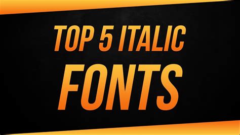 Top 5 FREE ITALIC Fonts for 2017!!! - YouTube