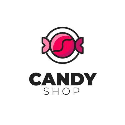 Free Monocolor Simple Flat Candy Shop Company Logo template