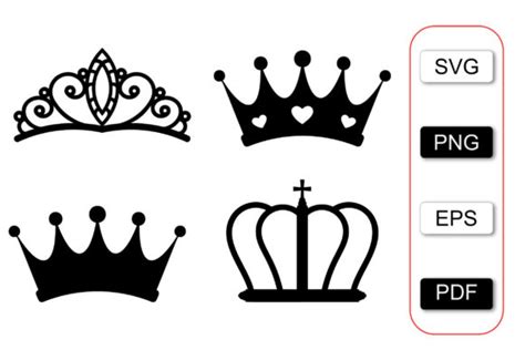 Crown SVG Silhouette Crown Eps Vector Graphic by xcreativesdesign ...