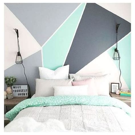 60 Best Geometric Wall Art Paint Design Ideas (57) - 33DECOR | Bedroom ...