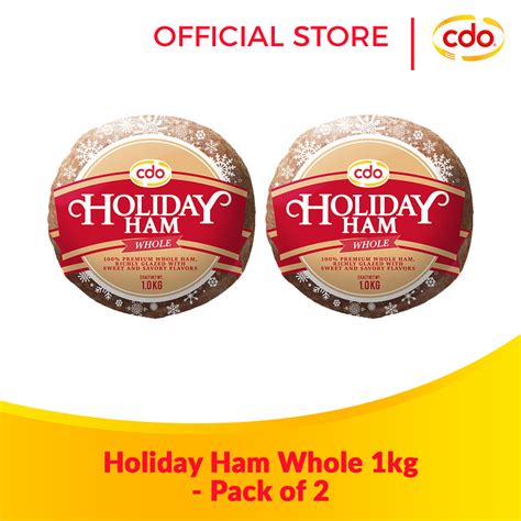 CDO HOLIDAY Ham (WHOLE) 1kg - Pack of 2 | Lazada PH