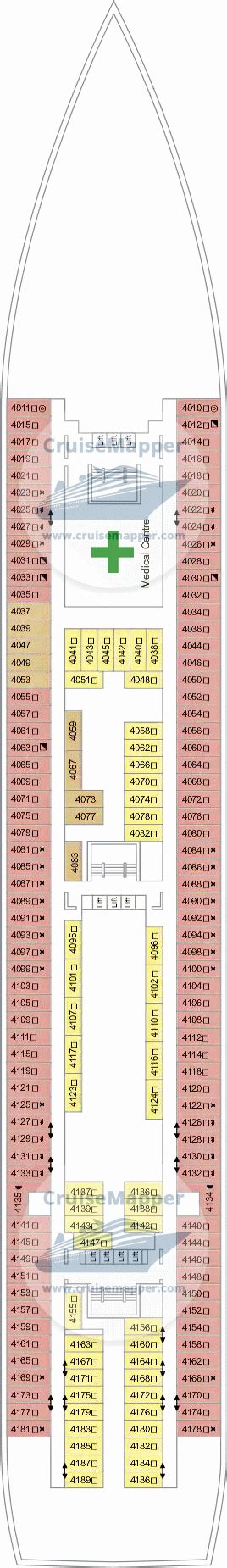 Marella Explorer deck 4 plan | CruiseMapper