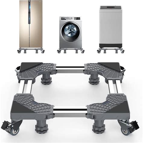 Mini Fridge Stand with Wheels Washer and Dryer Pedestals Adjustable ...