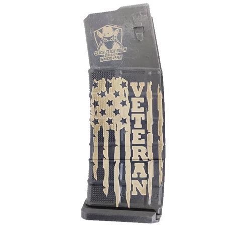 Pro Mag AR-308 30rd Magazine American Flag Veteran - Click-Click-Boom