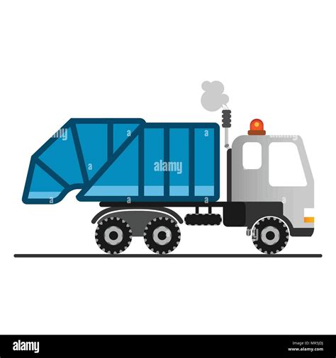 Cartoon garbage truck on white background Stock Vector Image & Art - Alamy