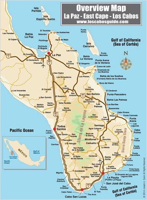 Overview Map La Paz - East Cape - Los Cabos - Los Cabos Guide | Los ...