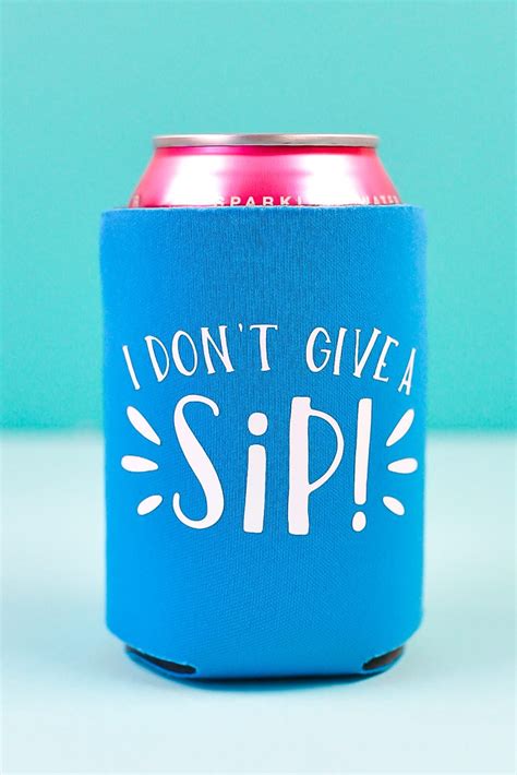 How to Make Cricut Can Koozies with Iron on Vinyl - Hey, Let's Make Stuff