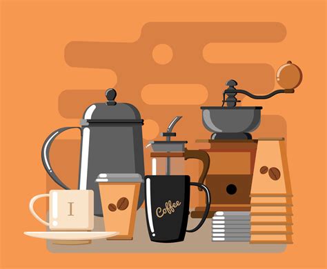 Serving Coffee Vector Vector Art & Graphics | freevector.com