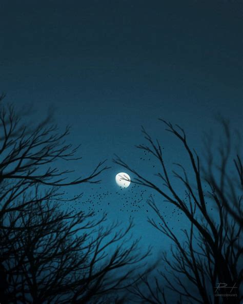 Moonlight Trees by ReedDrawsOnDA on DeviantArt