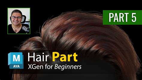 Maya XGen Series: 05 How to part hair with XGen - YouTube