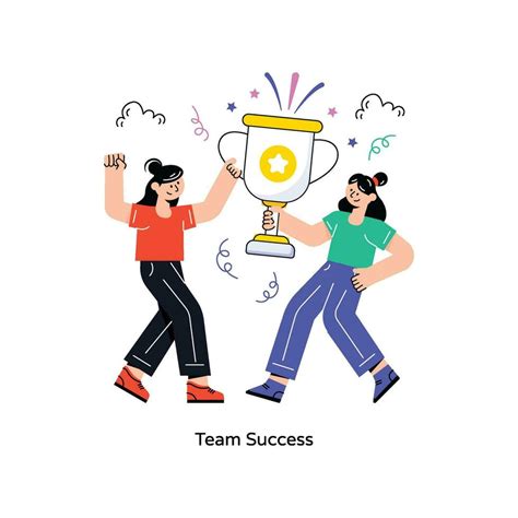 Team Success Flat Style Design Vector illustration. Stock illustration ...